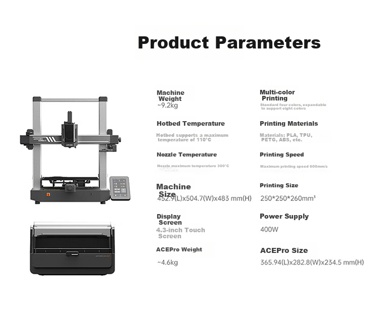Zongweilifang 3D Printer, Fully Automatic Leveling, FDM Home-Use High-Speed Desktop Multi-Color Printing, Multiple Color Cartridges (Compatible with K3/K3V2) 21