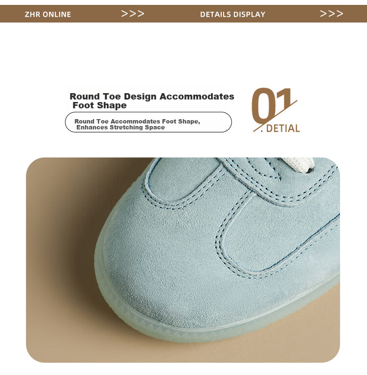 ZHR Dexun Women's Shoes, Fresh Dopamine Versatile Women's Shoes, Soft-Soled Comfortable Casual Shoes, M606, Blue, Size 39 5
