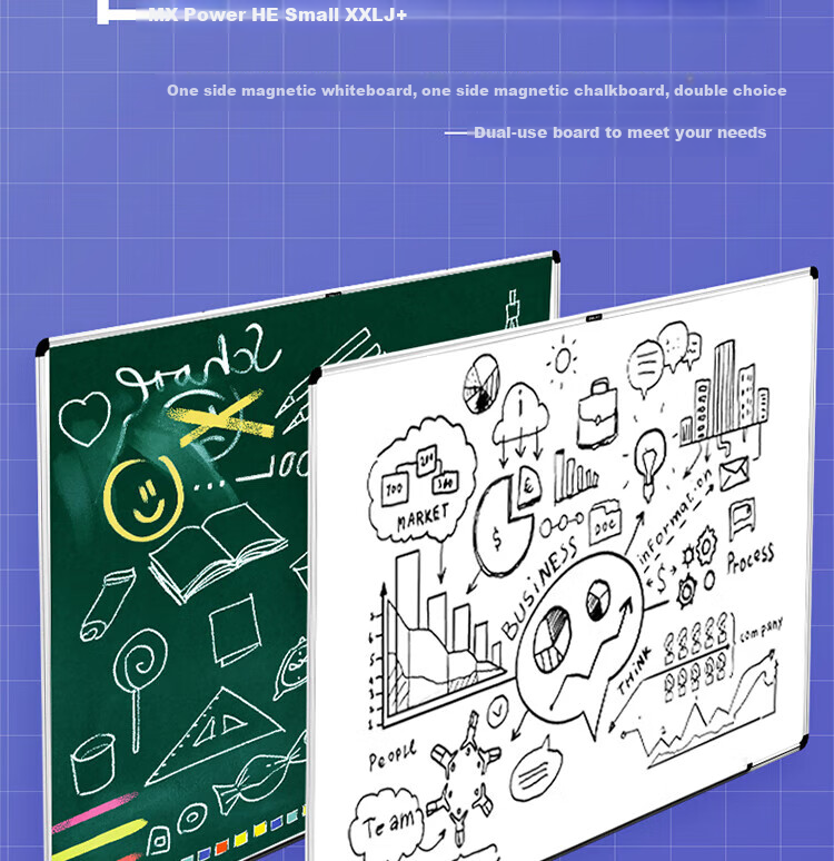 Deli 120*90cm Double-Sided Magnetic Erasable Hanging Whiteboard/blackboard/chalk Green Board/writing Board, Home Use Children's Teaching Office Blackboard 7865B 10