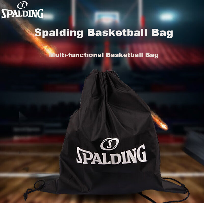 SPALDING SPALDING 30024 Casual Multi-Functional Basketball Bag, Ball Pouch, Black 1