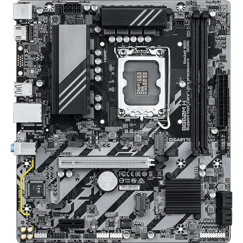GIGABYTE Ultra-Durable B860M H DDR5 Motherboard, Compatible with CPU Ultra U7-265K U5-245K LGA 1851