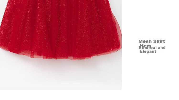 BALABALA Girls' Dress, Children's Skirt, Knitted Tulle Spring Princess Dress, New Year's Outfit, 209125111001 2