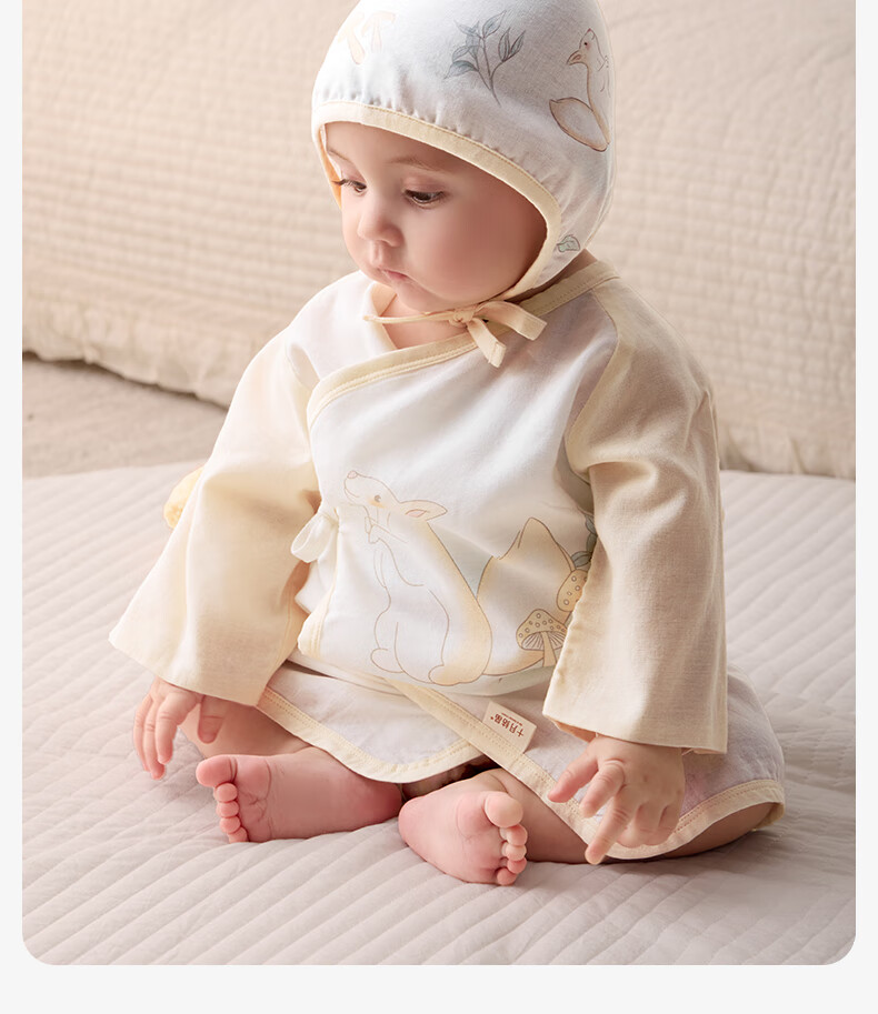 Shiyuejiejing Baby Summer Thin Gauze Romper, Unisex Infant Onesie Bodysuit 31