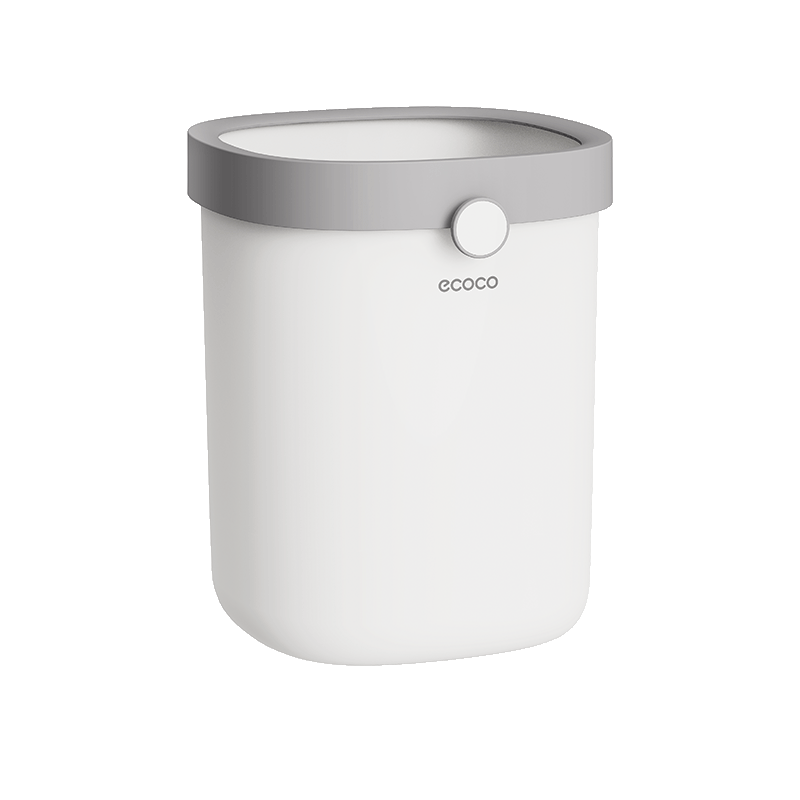 Ecoco Trash Can, 16L Capacity, Home Use, Automatic Bagging, for Bathroom, Living Room, Bedroom, Toilet, Garbage Bin, E24254 White