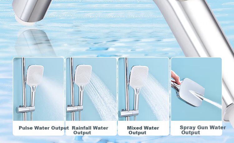 Larsd Shower Set with Bathroom Copper Faucet Shower Head, High-Pressure Shower Sprayer Handheld Shower Head Complete Set N026 8