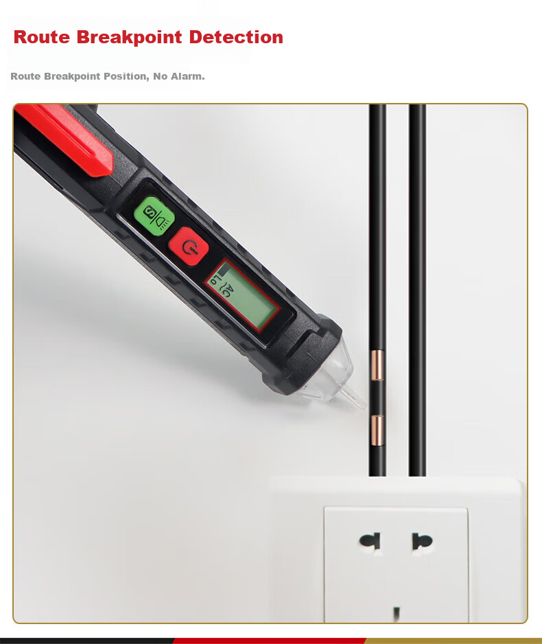 Teansi Digital Non-Contact Voltage Tester with Smart Sensor, Multi-Functional Electric Pen TA11B+ 6