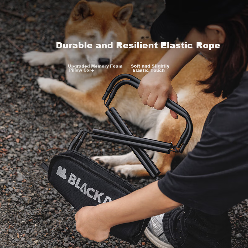 Black Dog Aluminum Alloy Folding Stool, Outdoor Camping Portable Chair, Fishing Handbag Chair, Queue-Free Seating Solutio