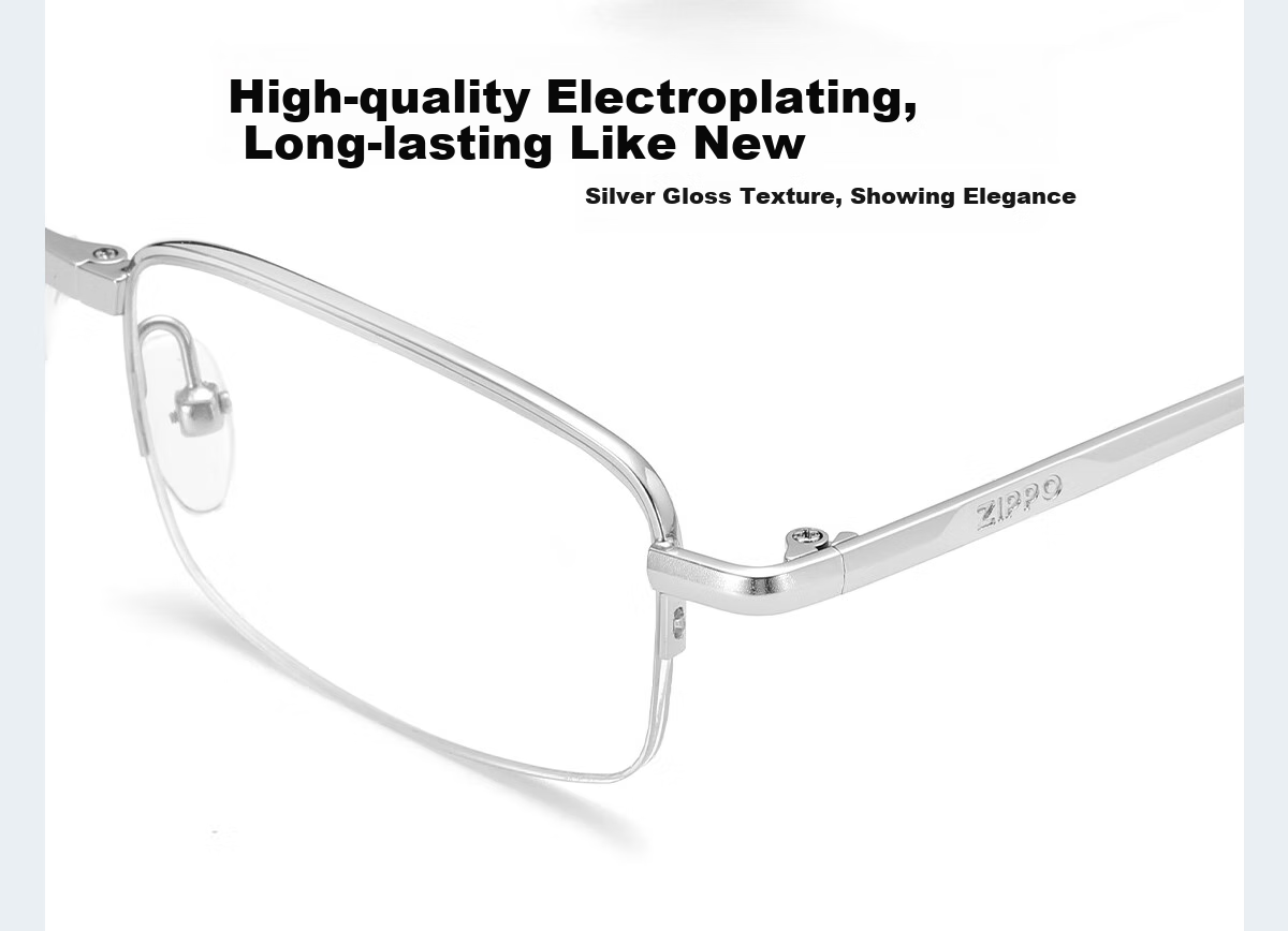 ZIPPO American Folding Portable Reading Glasses with Imported Lenses, High Definition Anti-Blue Light Glasses for Men And Women, Model 8104 Waist Bag Glasses, 200 Degrees 6