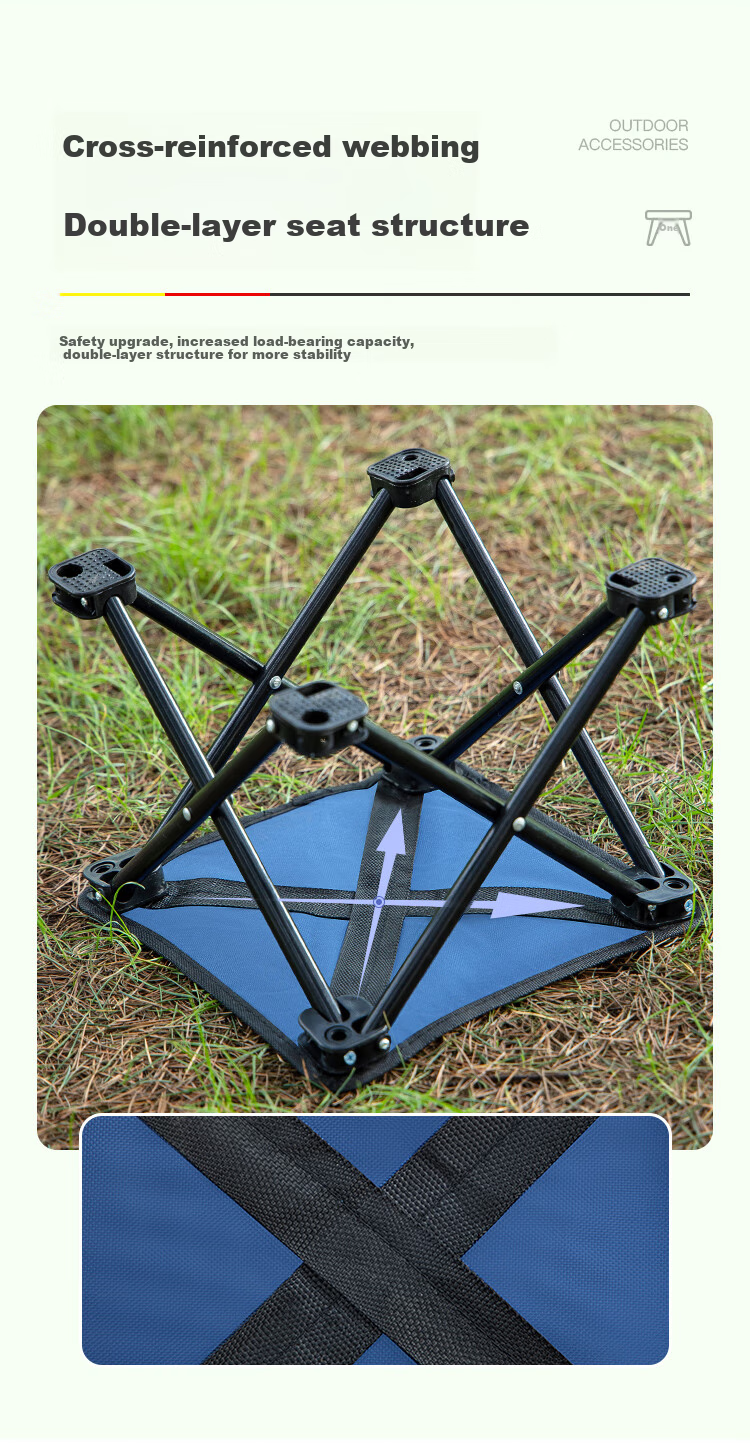 OFEIS Folding Stool Portable Outdoor Fishing Chair High-Speed Rail Train Folding Chair Travel Camping Queuing Essential 7