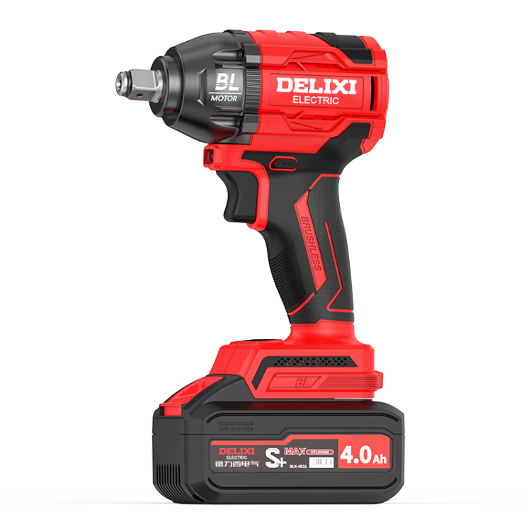 DELIXI ELECTRIC Brushless Electric Wrench Impact Air Gun Auto Repair Tool Kit