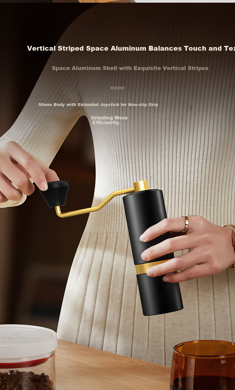 Circle Joy Hand-Crank Coffee Grinder, Manual Coffee Grinder, Home Portable Mini Coffee Machine, Powder Grinder 4