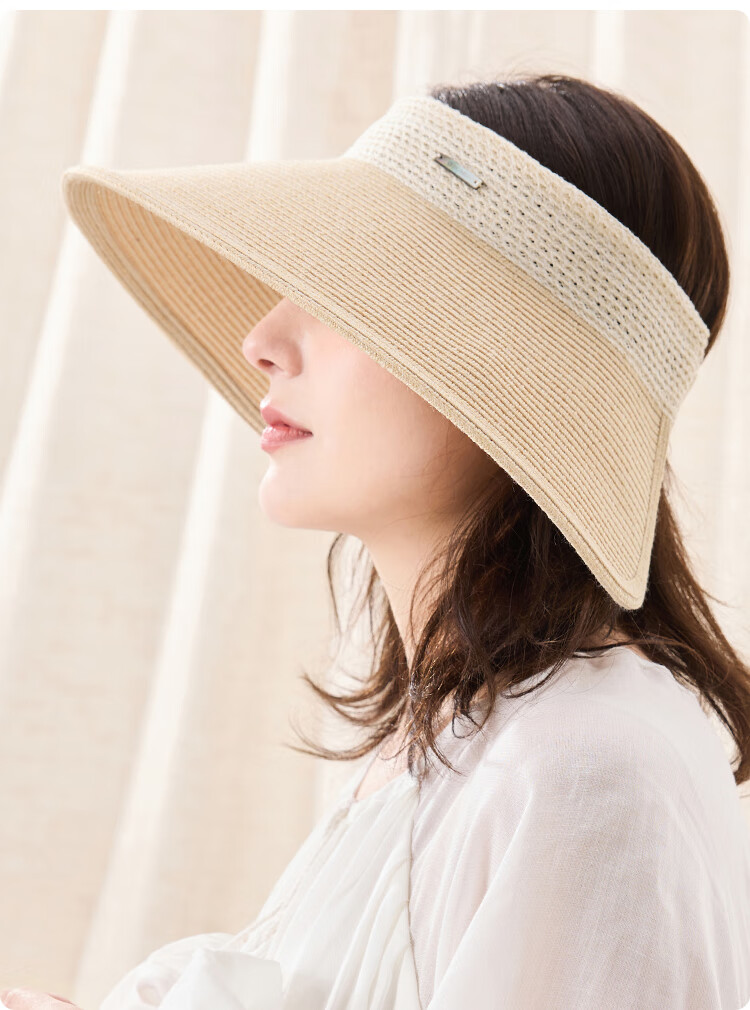 JIUMU Sun Protection Hat for Women, Sun Visor Cap, Sun Hat, Visor Hat, Straw Hat, Cool Hat, Summer Outdoor Face-Covering UV Protection Hat for Wome 12