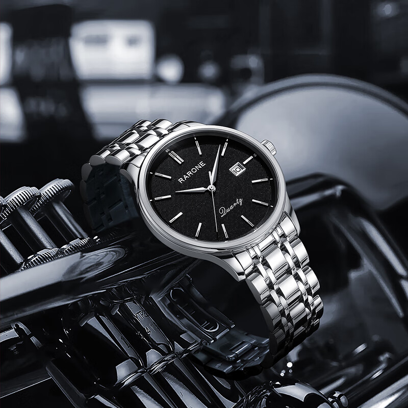 RARONE Master Series Business Men's Watch Stainless Steel Waterproof Quartz Watch Gift for Boyfriend