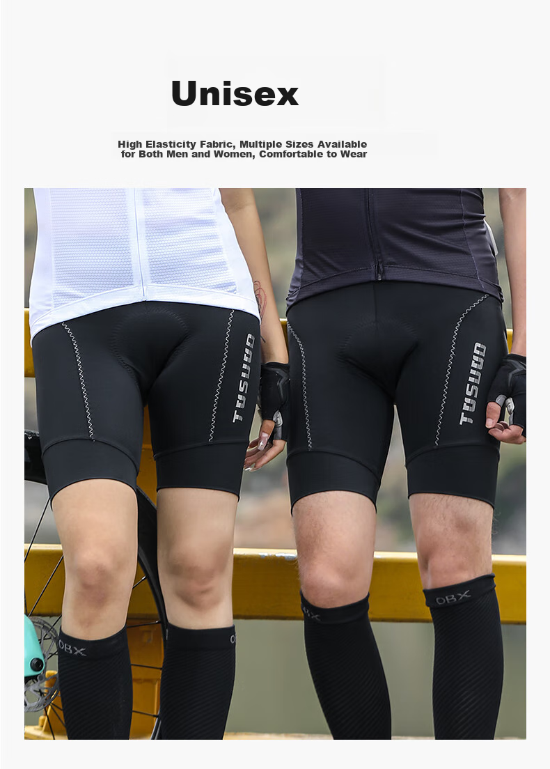 Tasiduizhang Summer Bicycle Riding Shorts for Men And Women, Mountain And Road Bike 3D Shock-Absorbing Padded Shorts Cycling Wear, Black, M 10