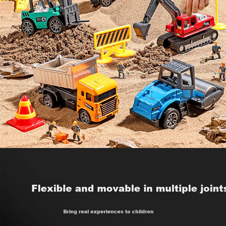 TaTanice Alloy Construction Vehicle Toy, Children's Excavator And Forklift Set, Collectible Car Model, Birthday Gift for Boys And Girls 6