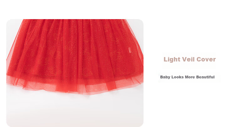 BALABALA Children's Clothing, Baby Dress, Kids' Dress Style, Autumn Wear, Baby Girl New Year Season Princess Dress, New Year's Greeting Outfit 16