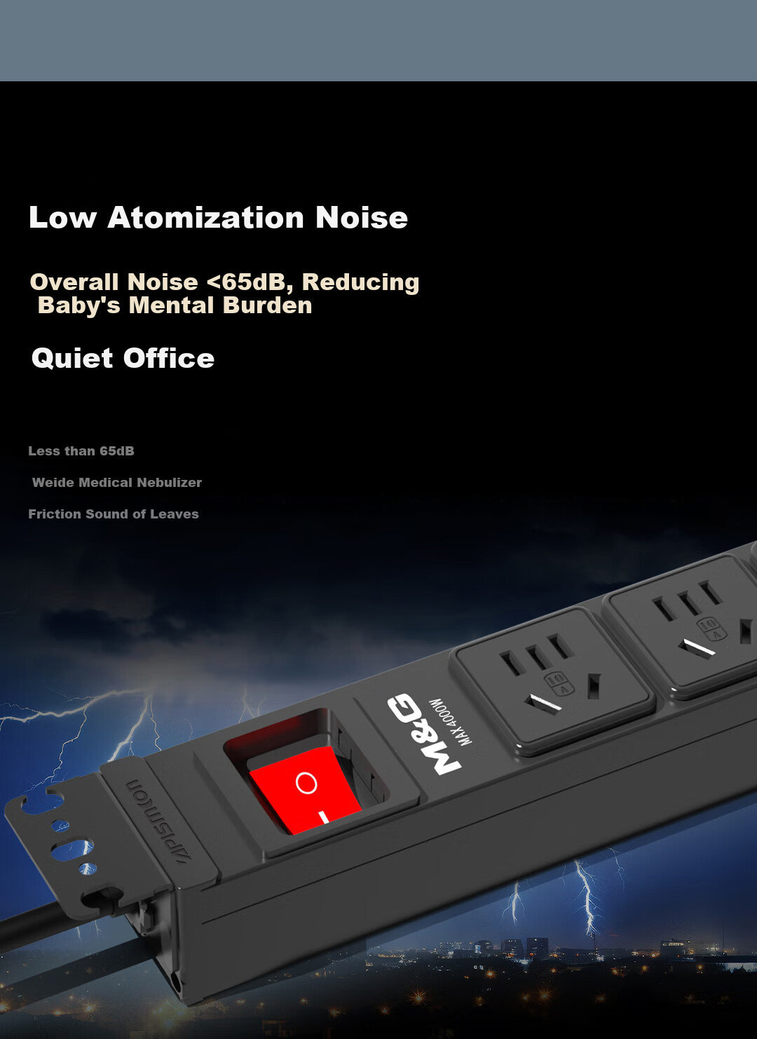 TOP PDU Cabinet Socket/power Strip/extension Cord, 8 Outlets, 2-Meter Cable, Dual Switches, Master Control, 07TG200105 2