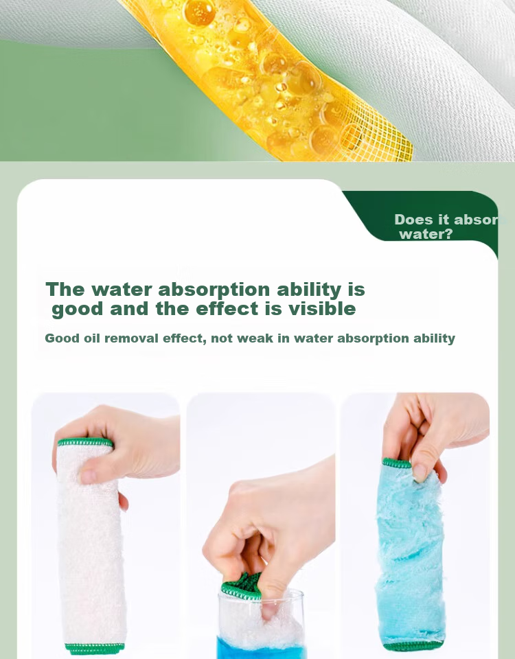 CHUSHE Lazy Cleaning Cloth, 25*25cm, 20 Sheets, Tear-Off Kitchen Dry And Wet Disposable Dish Towel, Extra Large And Thick, Oil-Absorbing 15