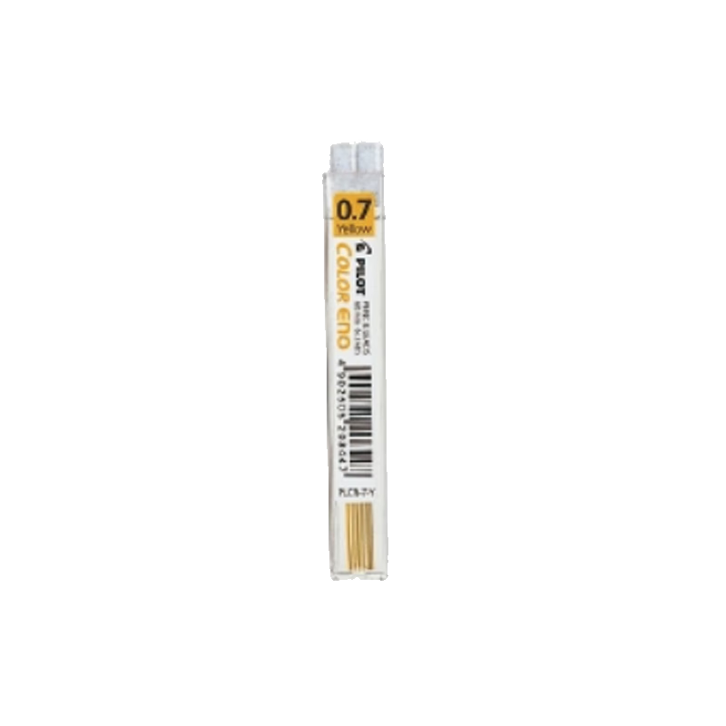 PILOT Colored 0.7mm Mechanical Pencil Refills for Elementary School Students' Handwriting Practice, Children's Stationery PLCR-7 Yellow 0.7mm 6-Pack