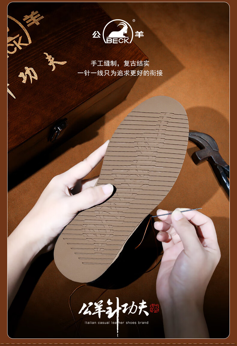 Gongyang Men's Loafers Casual Leather Shoes Business Soft Leather Soft Sole Slip-On Driving Shoes Sand Color Size 44 3