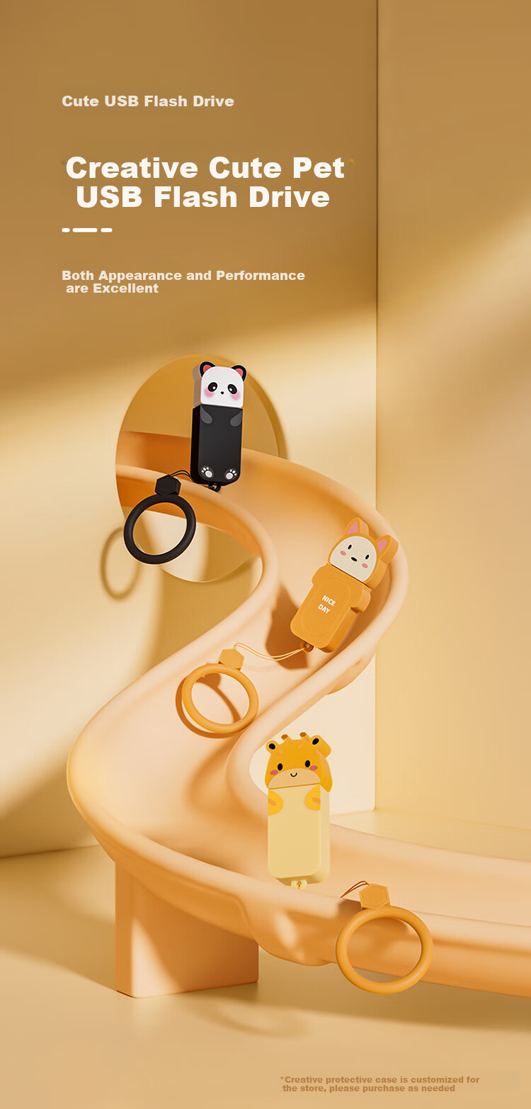 HP 64GB Adorable Panda USB Flash Drive, High-Speed Transfer for Couples, Mini USB Drive for Office, Students, Car, Computer And Phone 2