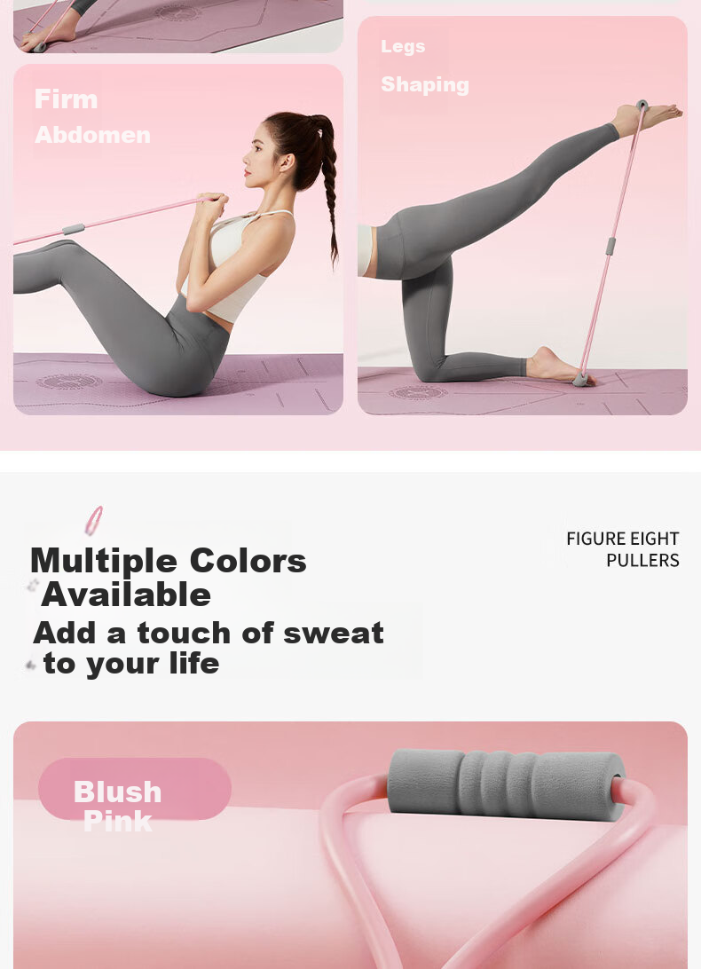 XUEXIMAN 8-Character Pull-Up Bar for Women, Back Opener, Elastic Band, Resistance Rope, Home Fitness Back Trainer, Weight Loss Stretching Device 11