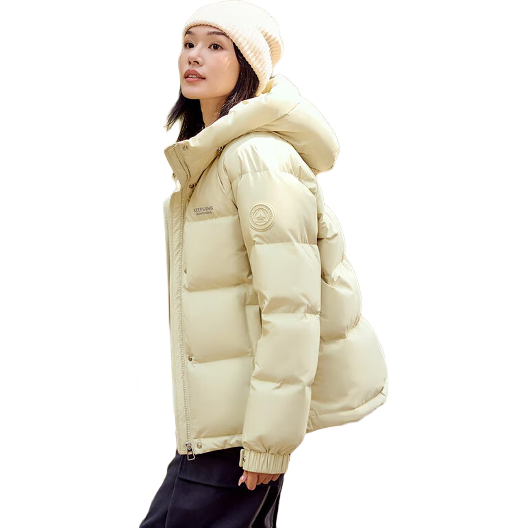 Yalu Women's Short Down Jacket 2026 New Heat-Retaining Hooded Casual Warm Thickened Puffer Coat Autumn Winter