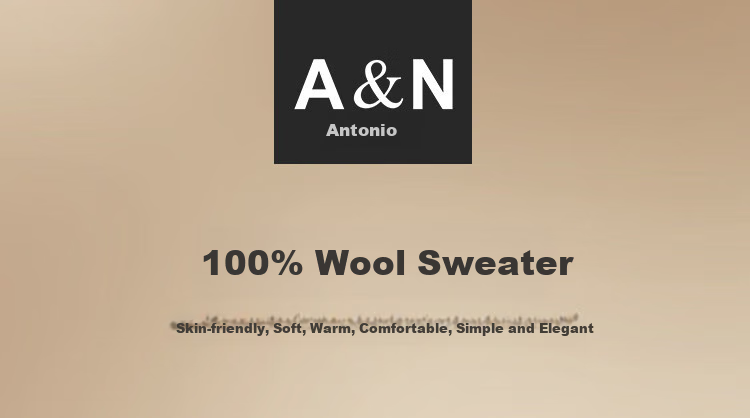 Antonio 100% Wool Red Series Men's Polo Collar Wool Sweater Base Layer Spring Autumn 1
