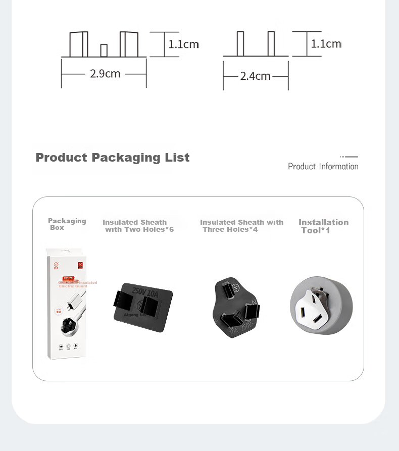 Juedian Plug Insulation Sleeve, New National Standard Plug Adapter, Waterproof And Shock-Proof, Prevents Accidental Electric Shock for Elderly And Children, Insulated Plug Stopper to Prevent Plugs from Falling Off And Sparking 17