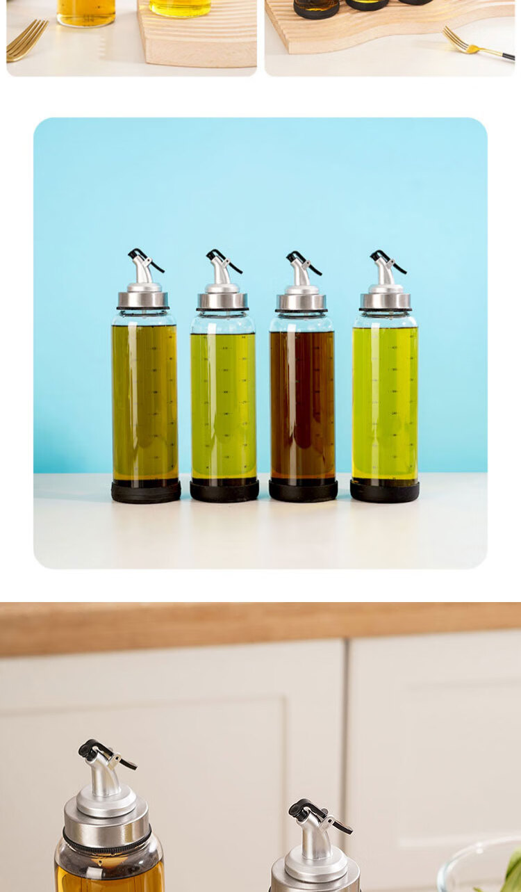 Jingmao Glass Oil Dispenser Automatic Open-Close Leak-Proof Large Capacity Soy Sauce and Sesame Oil Bottle for Home Use 13