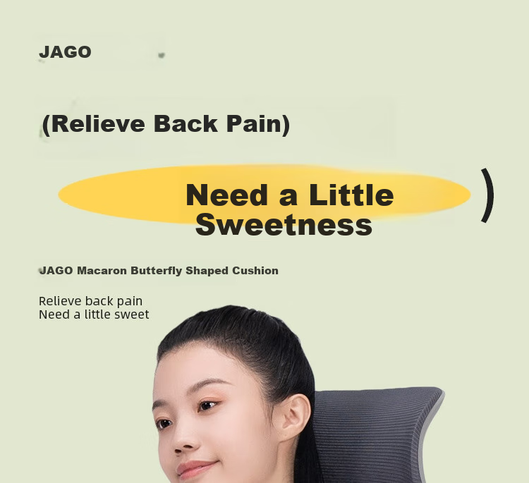 JAGO Lumbar Support Cushion, Seat Pad, Butt Cushion, Office And Car Lumbar Pillow, Back Support Cushion, Memory Foam Chair Backrest Pad 1