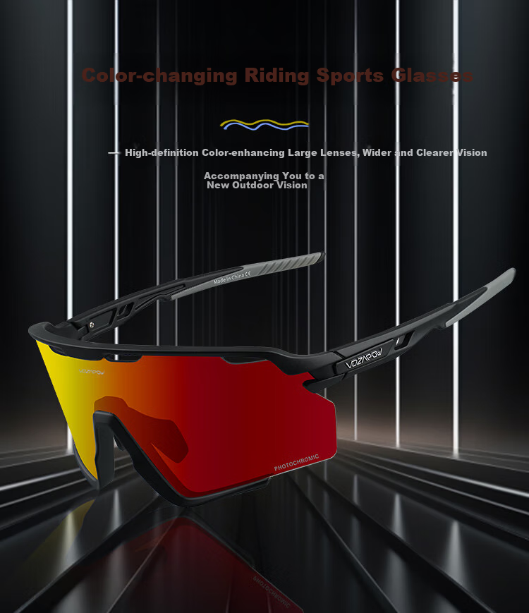 VOZAPOW Cycling Glasses with Photochromic Lenses for Day And Night Use, Road Bike Goggles, Outdoor Sports Running Hiking Glasses for Men And Wome 1