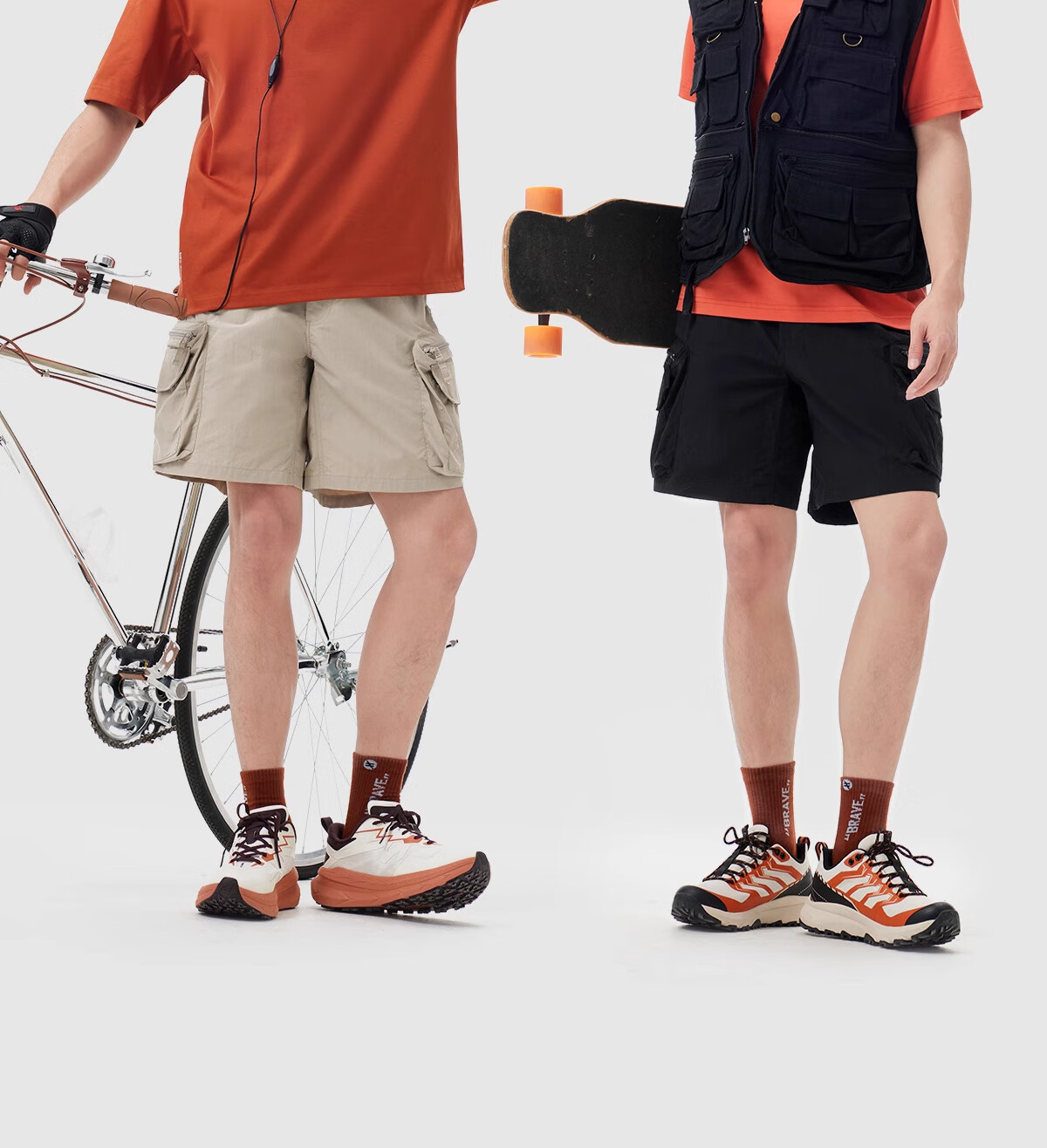 CAMEL Outdoor Quick-Dry Cargo Shorts Cooling Breathable Sun-Protective Loose Wide-Leg Quick-Dry Pants 5050 L 1