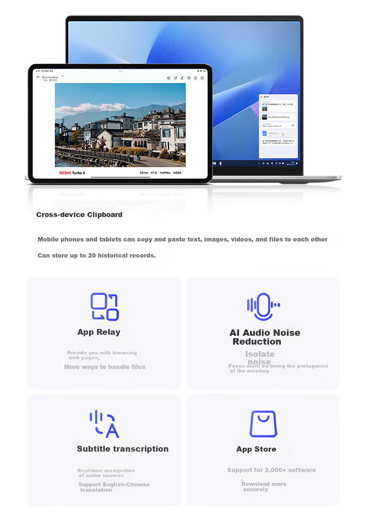 MI Notebook Redmi REDMI Book 14 2025 Thin And Light Laptop, Office Notebook, High-Performance Intel Core5-210H 13
