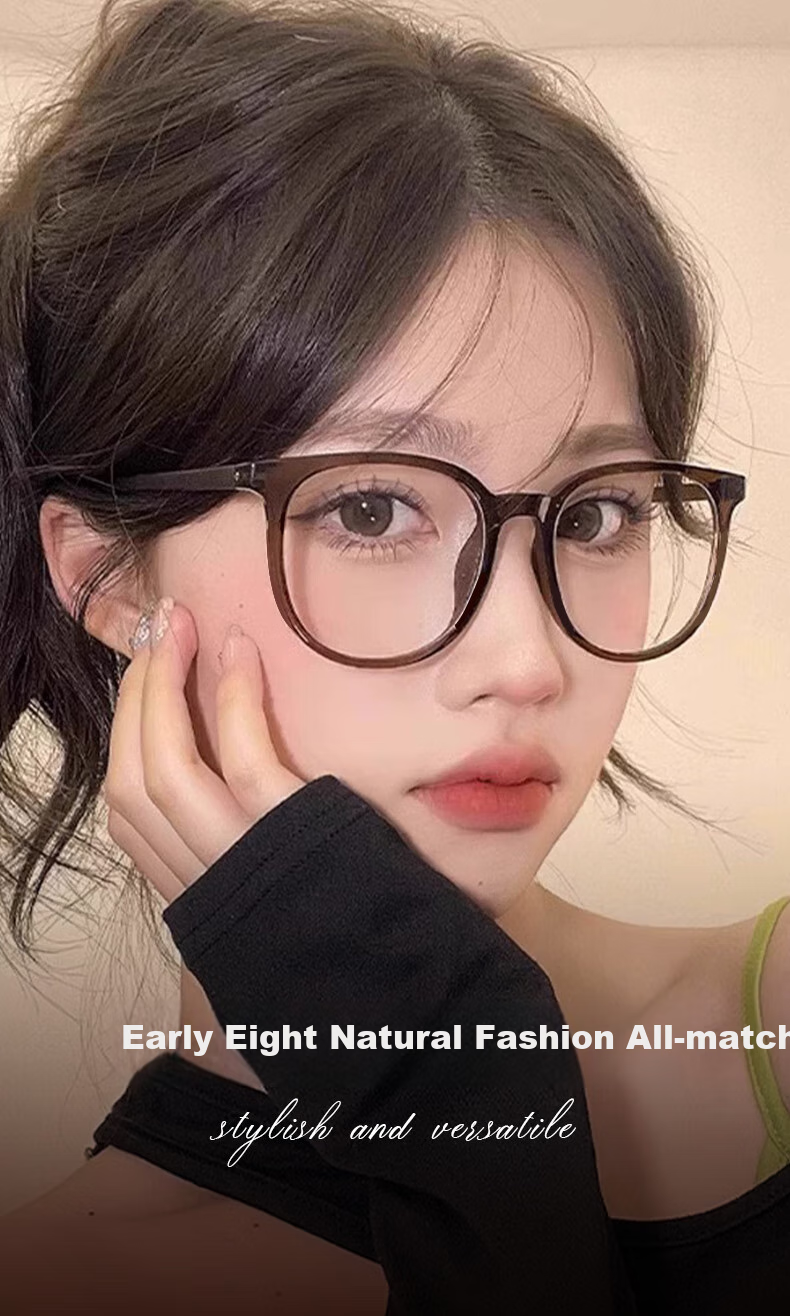 ZEISS Ultra-Light Large Frame Glasses for Women, Bare-Faced Ice American Style, Can Be Fitted with Prescription Lenses for Myopia, Anti-Blue Light Radiation And Eye Strain Protectio 3