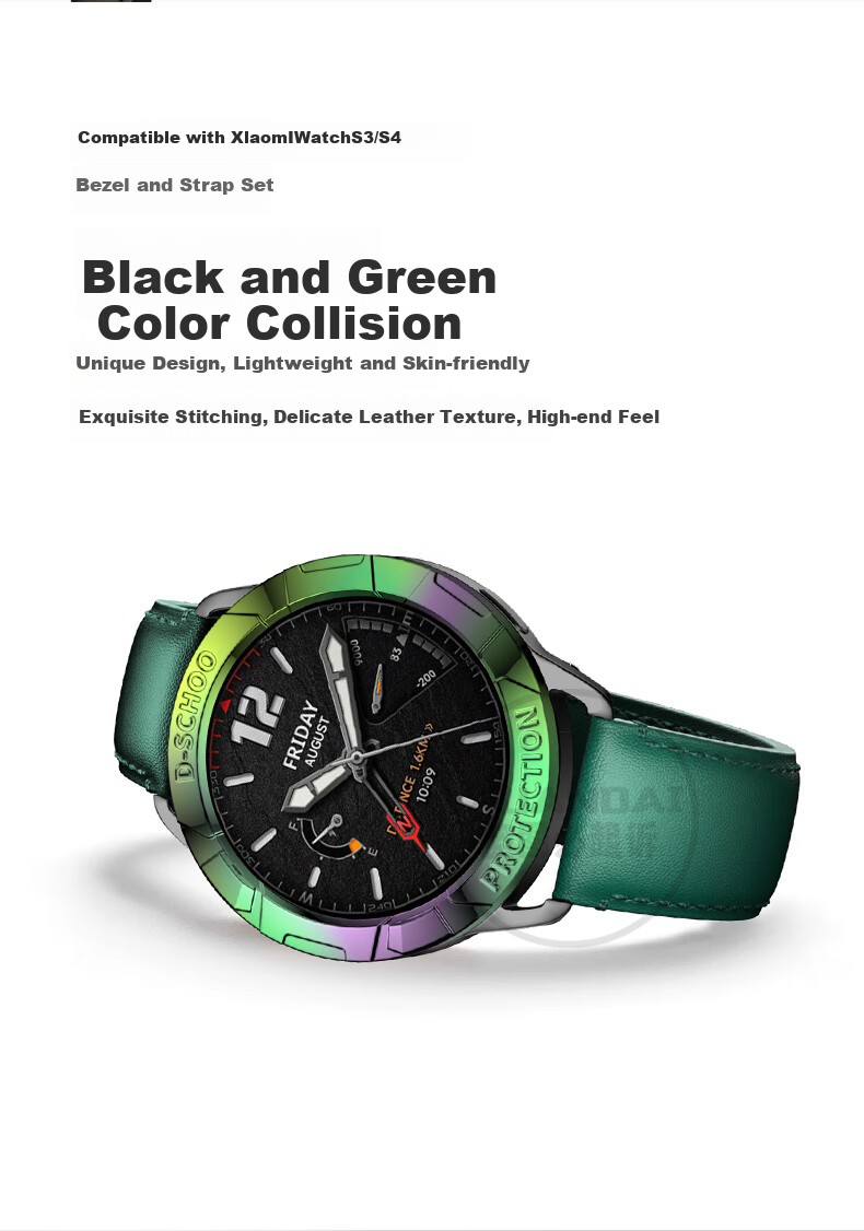 CHENSONG Compatible with Xiaomi Watch S3 Metal Band, Xiaomi S4 47mm Watch Strap, Smart Sports Watch Accessories, Watch Band And Case Set 7