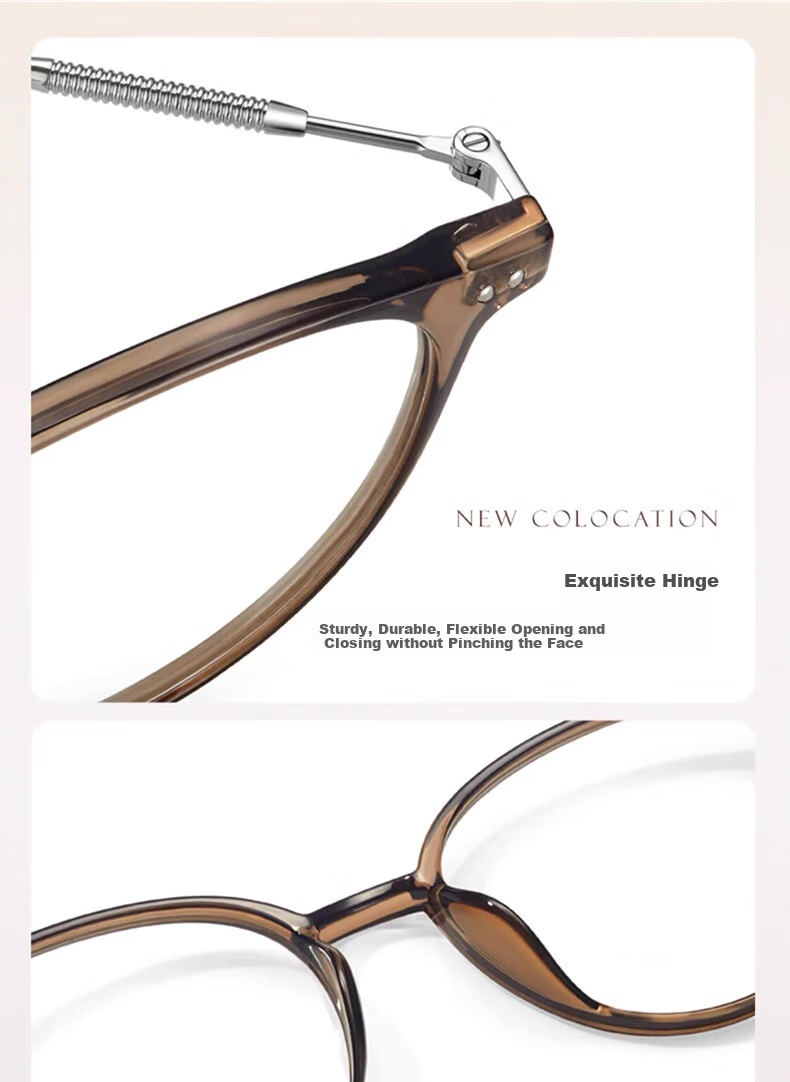LOHO Lightweight Glasses for Women, Myopia Eyeglass Frames, Prescription Available, Blue Light Blocking, Slimming Effect for Large Faces, LH099014 12