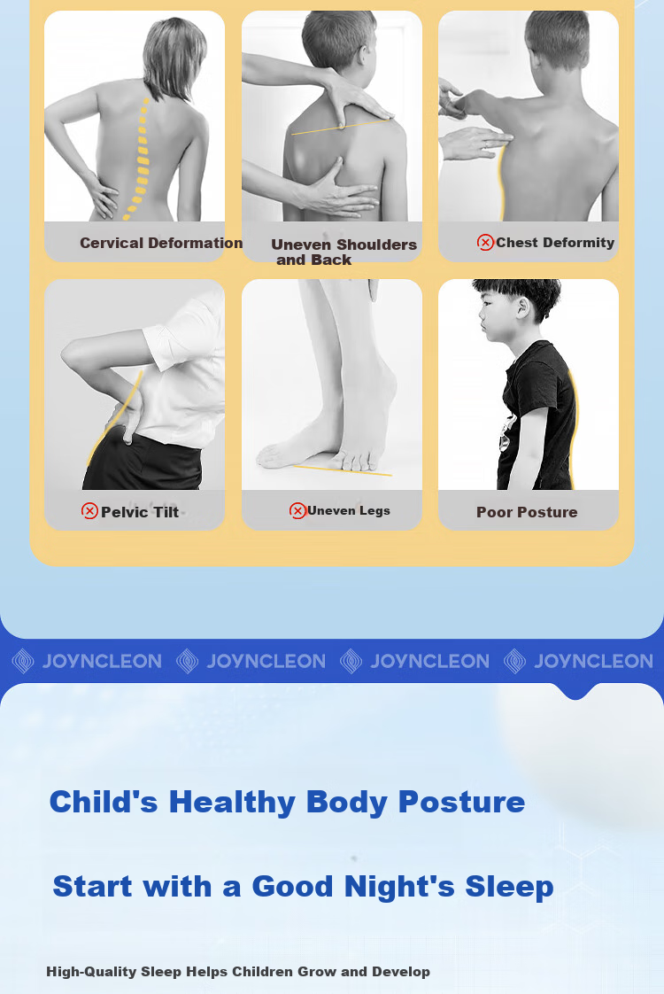 JOYNCLEON Children's Pillow for Ages 3-8, Neck Support Pillow, Sweat-Absorbing, Breathable, Shaping Growth Pillow, 3-6cm Jyp164160 6