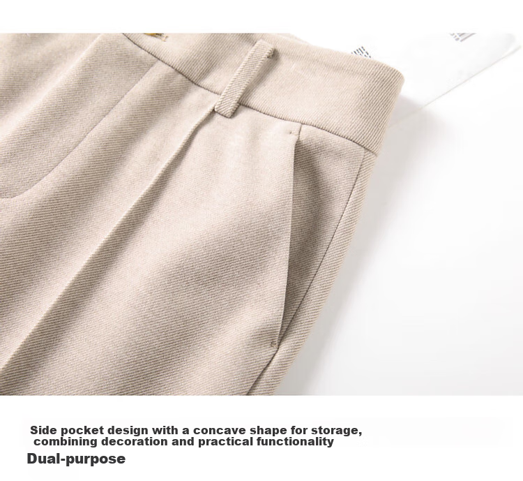 Dme [Career Selection] Winter Urban Commuter Micro-Flare Long Pants Women's Trousers Casual Pants, Coffee Color, Size 26 5