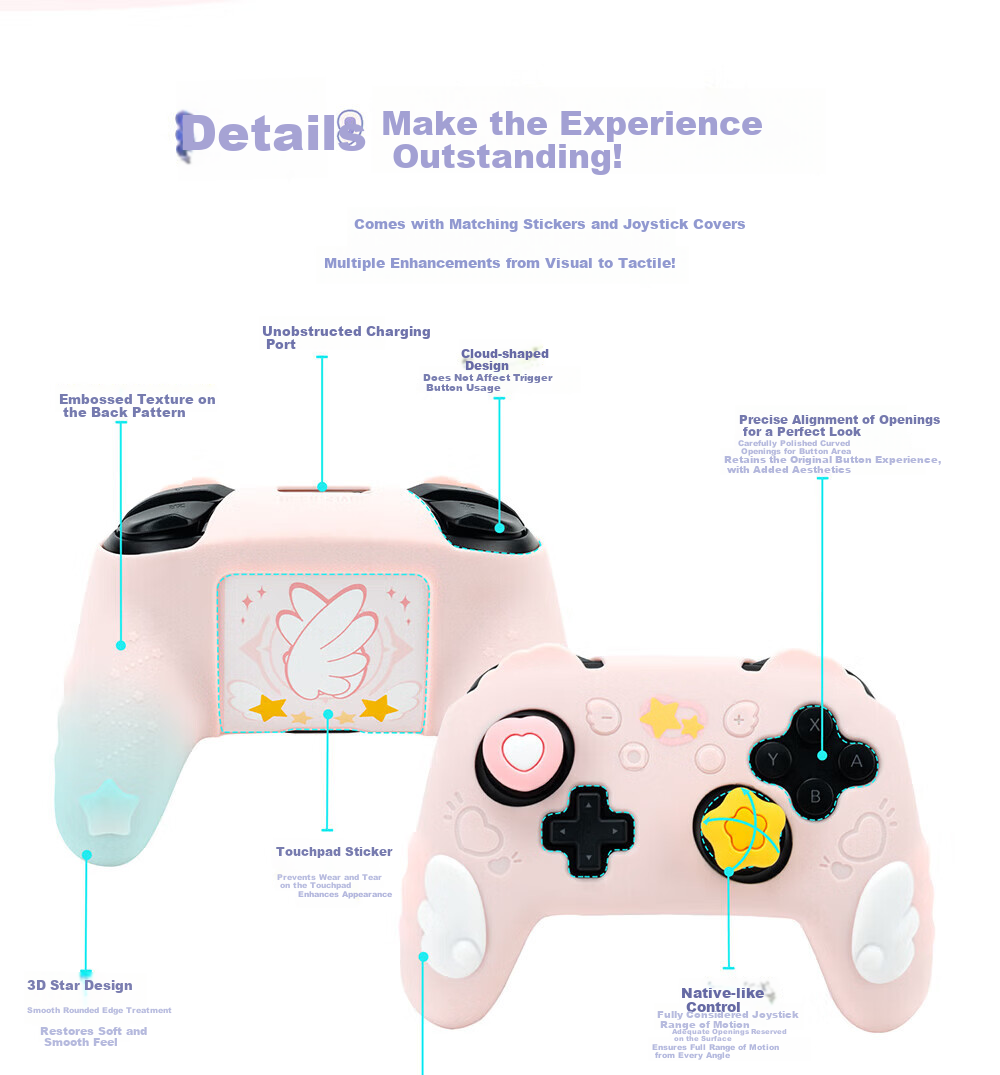 Jixiang PS5 Controller Case, Star Wars Controller Protective Cover - Dark Edition, Game Controller Silicone Case, Cute Cartoon Design for Girls, Full Coverage, Soft Shockproof, Waterproof, Dustproof Controller Case 5