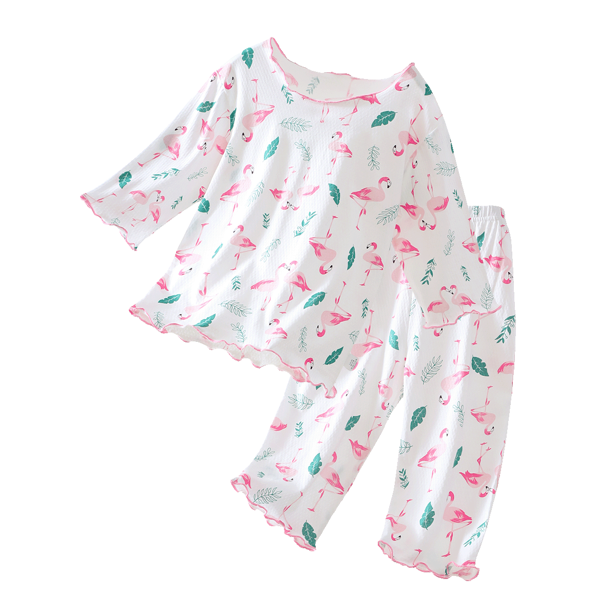 DEESHA 100% Cotton Children's Pajamas Girls Homewear Student Baby Air Conditioning Suit Set