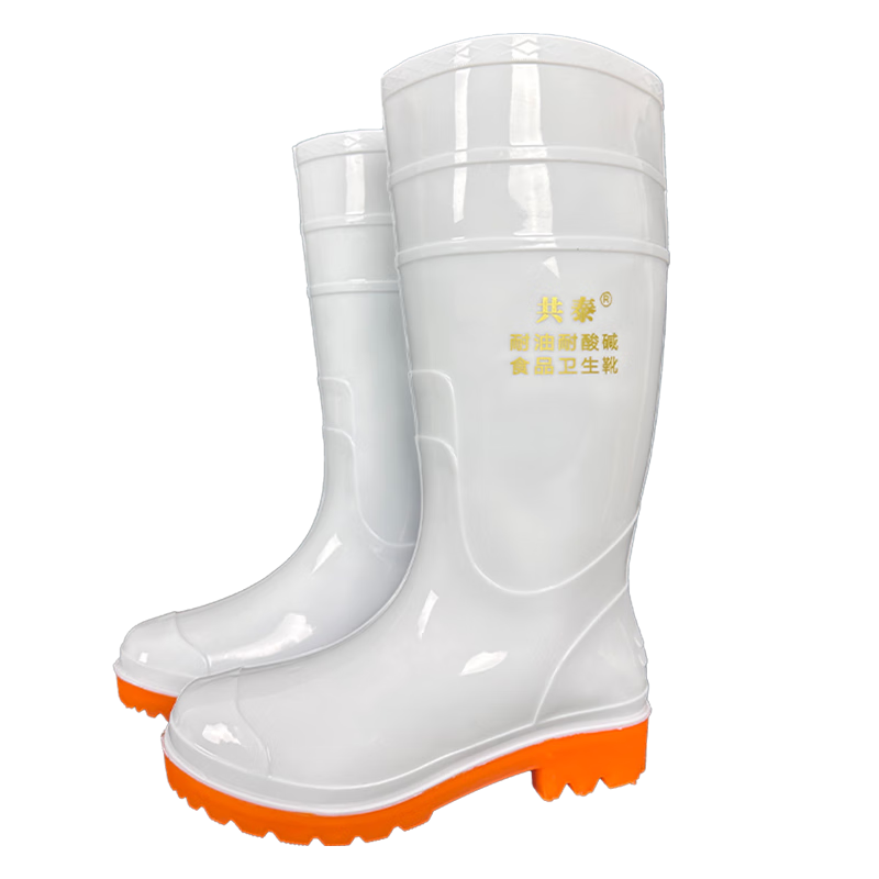 Gongtai Oil-Resistant And Acid-Alkali Resistant Food Hygiene Boots, Rain Boots Waterproof Boots, White, 508mm Height/37.5cm High, Size 42