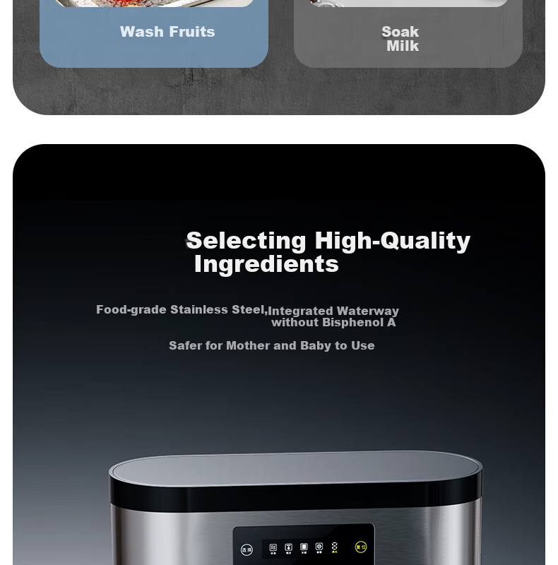 DEKEXI German Water Purifier, RO Reverse Osmosis Drinking Machine, Stainless Steel Filter, Under-Sink Household Direct Drinking Pure Water System 18