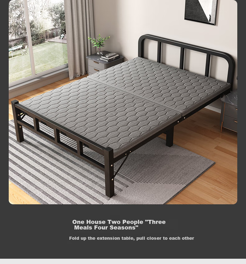 Chibailun Folding Bed, Single Bed for Home Use, Simple Bed for Office Nap, Dormitory Hard Board Bed, Portable Bed for Rental Apartments 10