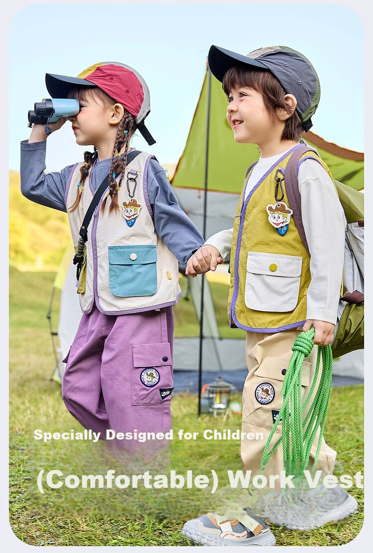 Dudujia Baby Vest Spring Style Trendy Boys' Waistcoat, Spring Fashion Children's Sleeveless Jacket, Stylish Girls' Clothing, Beige, Size 120 1