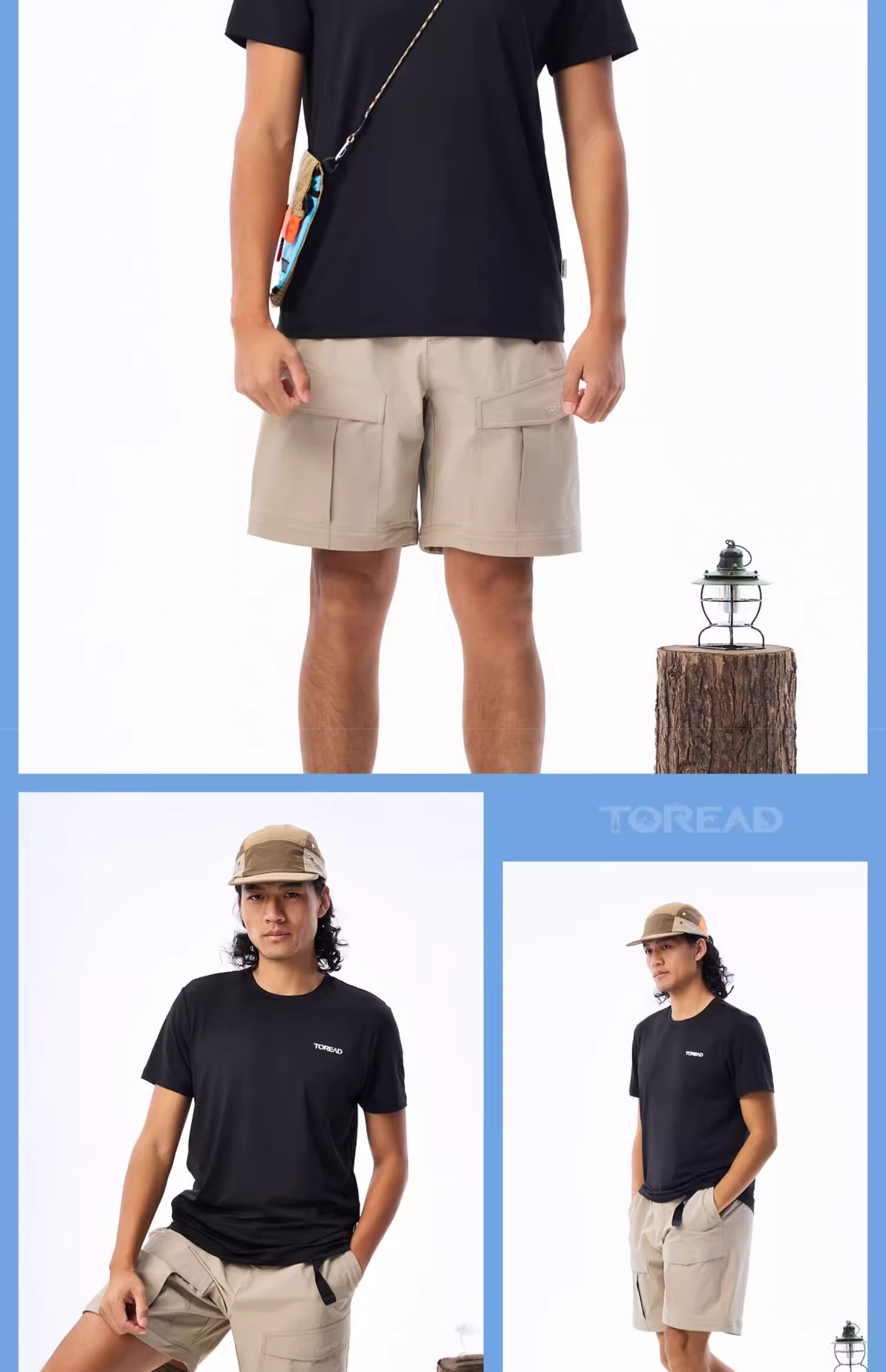 TOREAD Short Sleeve Quick-Dry T-Shirt Outdoor Sports Hiking Mountaineering Sun Protection Stretch Summer Half Sleeve Black Men XL 19