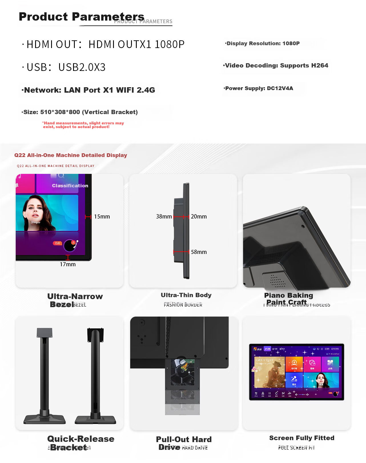 JBL [Full-Range Professional Speaker] KES6100 High-Power Home KTV Singing Complete Set, Karaoke Sound System Kit, Professional Karaoke for Home And Stage Performance Speakers 19