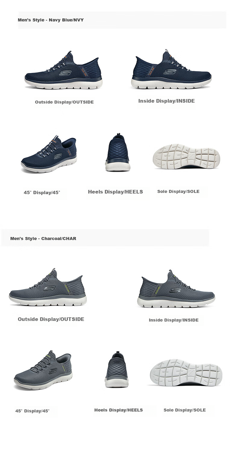 Skechers Men's Athletic Shoes, Autumn Slip-On Casual Sneakers, Walking Shoes with Soft Soles And Shock Absorption, Model 232457 8