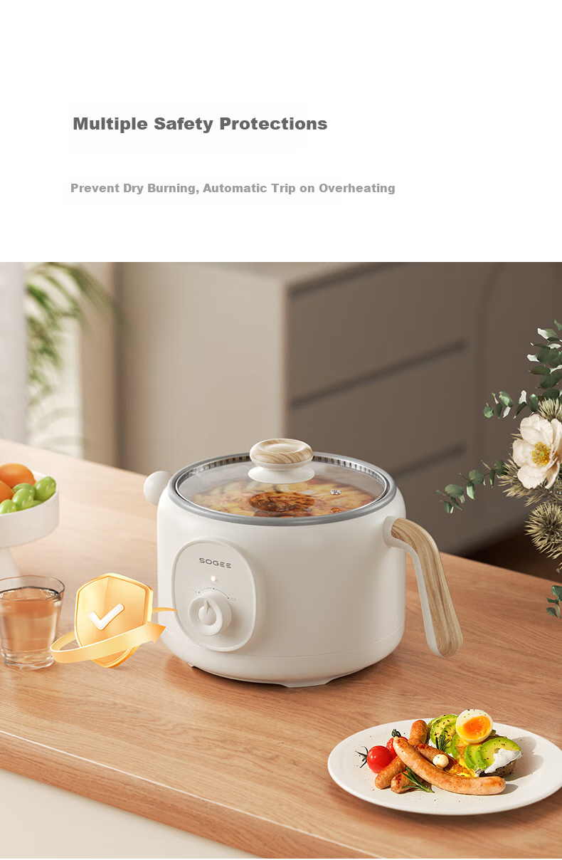 Xiaozhi 2L Electric Cooking Pot, Low-Sugar Rice Cooker, Electric Hot Pot, Small Electric Pot, Dormitory Steamer, Instant Noodle And Hot Pot, Smart Computer-Controlled Multifunctional Pot DZG08DT [New Year's Gift] 15