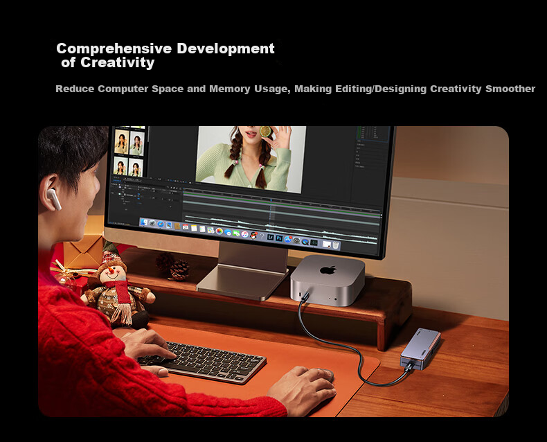 UGREEN 80Gbps Hard Drive Enclosure Compatible with Thunderbolt 5/4/USB4 M.2 NVMe Portable SSD Enclosure for Mac Mini/Studio Computer Expansio 20